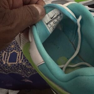 Nike Aqua and Lime Men's Sneakers